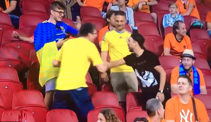 🎥 | Oranje-fan feliciteert Oekraïne met doelpunt en gaat viral: 'Hoogtepunt van het toernooi'