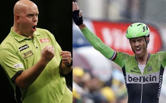 Dorpsmaatjes Michael van Gerwen en Lars Boom helpen elkaar