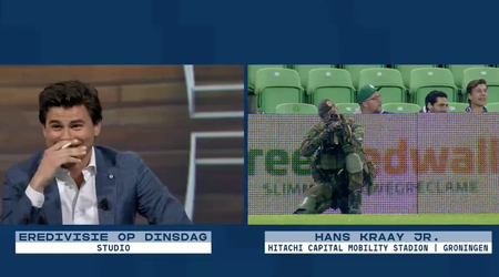 FOX Sports-presentator huilt van het lachen om militairen bij FC Groningen (video)