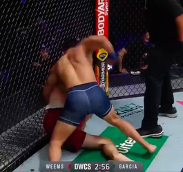 🎥 | Fernie Garcia verdient UFC-contract na wilde KO-zege op Joshua Weems