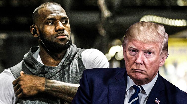 Amerikaanse sporters met gestrekt been erin bij 'asshole' Trump