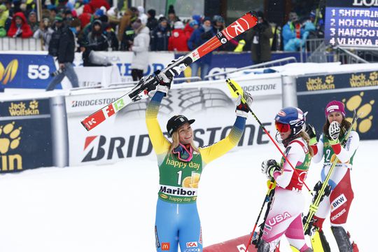 Knappe Shiffrin ook in Slovenië weer de beste