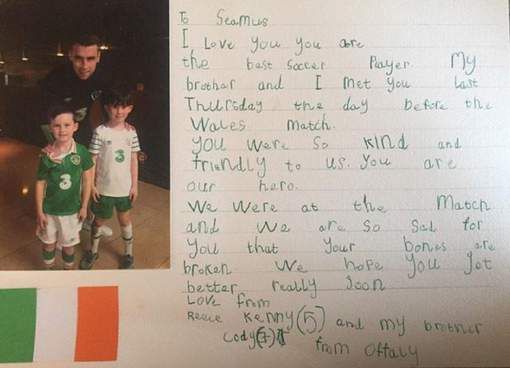 Met deze hele schattige brief troost jonge fan Coleman na horrorblessure