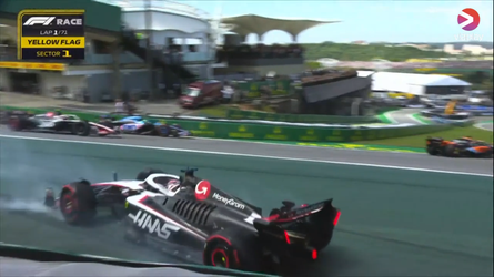🎥 | Chaos bij de start in Brazilië: nu al 3 uitvallers