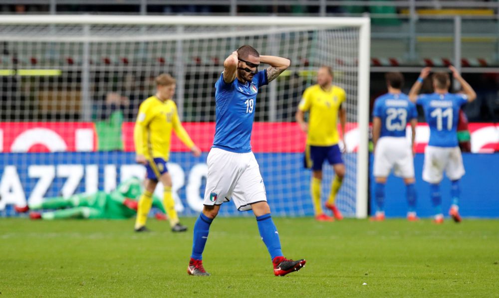 Italië voor het eerst sinds '58 niet naar WK na gelijkspel tegen Zweden