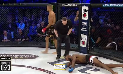 Spectaculaire KO in MMA na dubbele draai en keiharde rechtervuist (video)