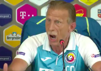 Bekritiseerde bondscoach Daum woendend op kritische, Roemeense media (video)