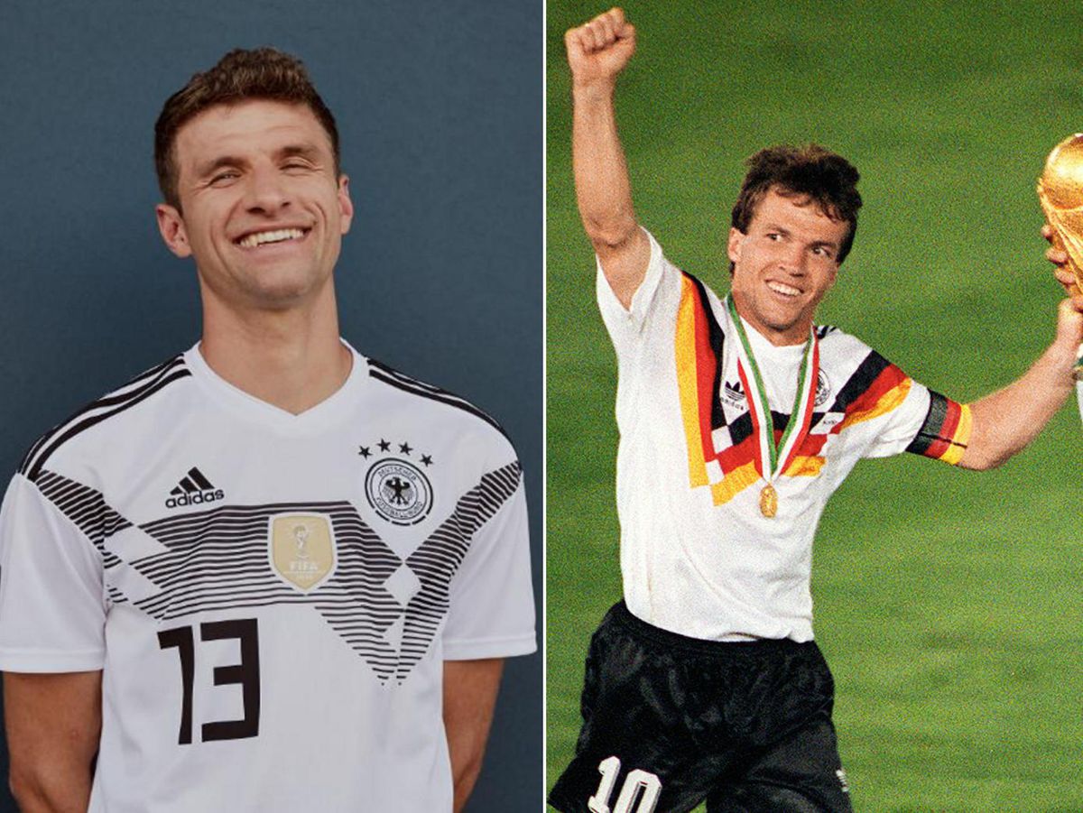 Duitsers presenteren nieuw WK-shirt dat doet denken aan de titel in 1990