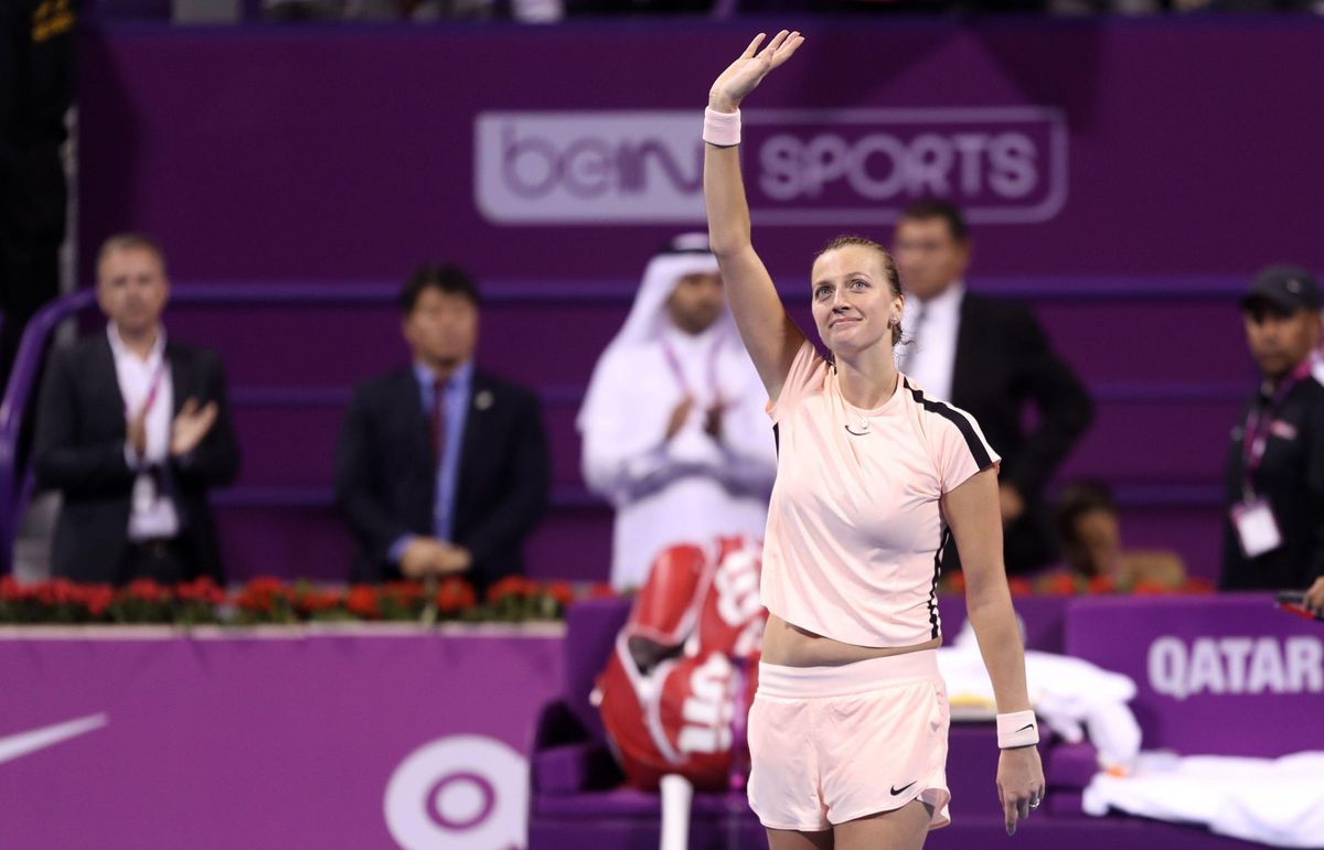 Reuzendoder Kvitova bekroont ijzersterk toernooi in Doha met eindzege