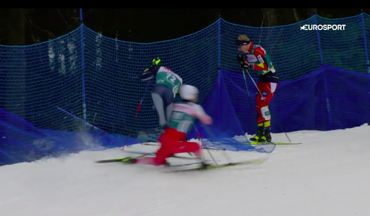 🎥 | BAM! Rastelli wordt keihard onderuit geskied bij langlaufwedstrijd