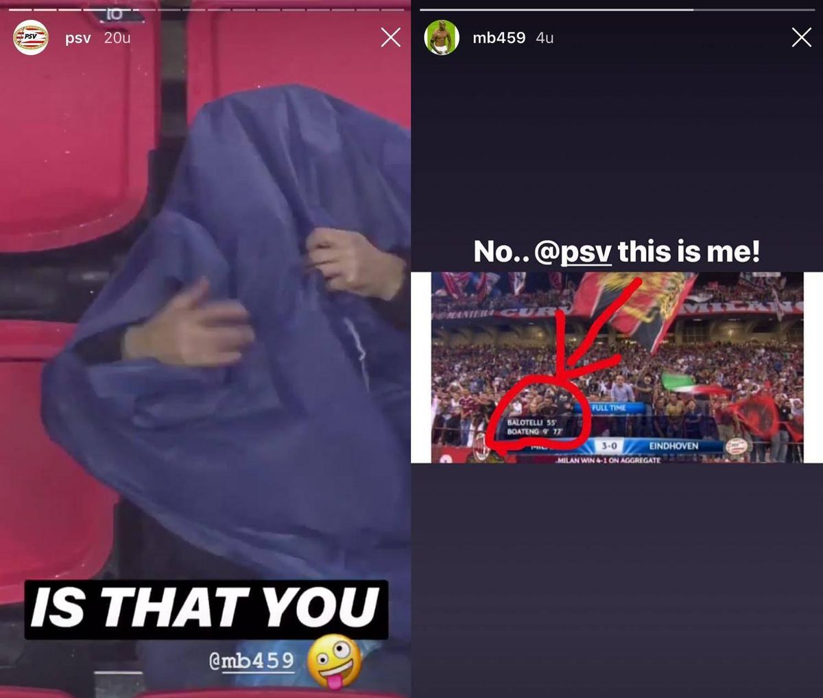 HAHA! Balotelli reageert vlijmscherp op Insta-grap PSV