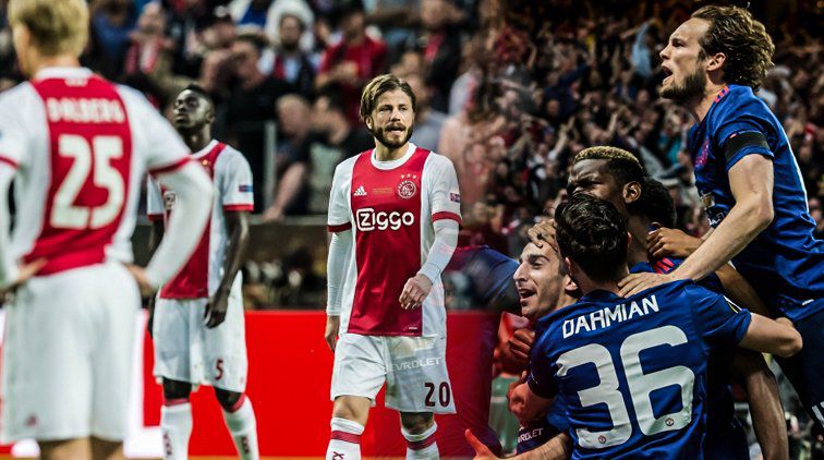 Manchester United maatje te groot voor Ajax in finale Europa League