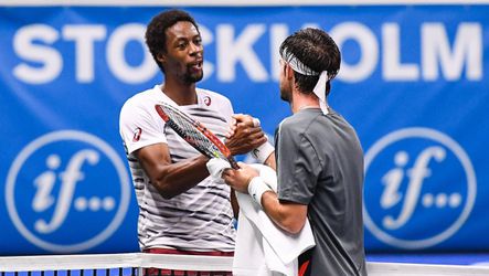 Monfils laat zich verrassen door Elias in Stockholm