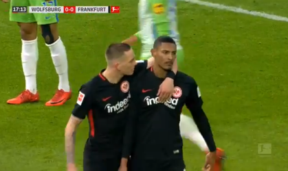 Haller pegelt Frankfurt op 0-1 met 8e Bundesliga-goal (video)