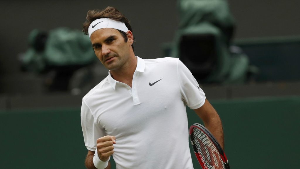 Federer met 2 vingers in de neus naar kwartfinale Wimbledon
