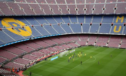 Barça tikt in leeg Camp Nou Las Palmas van de mat (video)