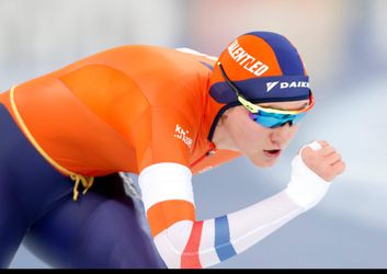 Nederlandse dames op het podium bij 1500 meter