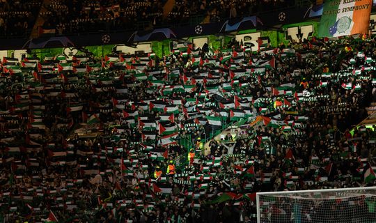 Celtic kan boete verwachten door actie voor Palestina door de fans