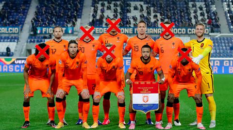 Zo ziet Oranje eruit als 'Super League-spelers' niet mee mogen doen op het EK