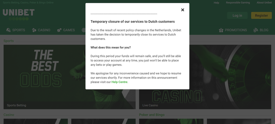 Help! Ineens doet Unibet het niet meer, wat nu?