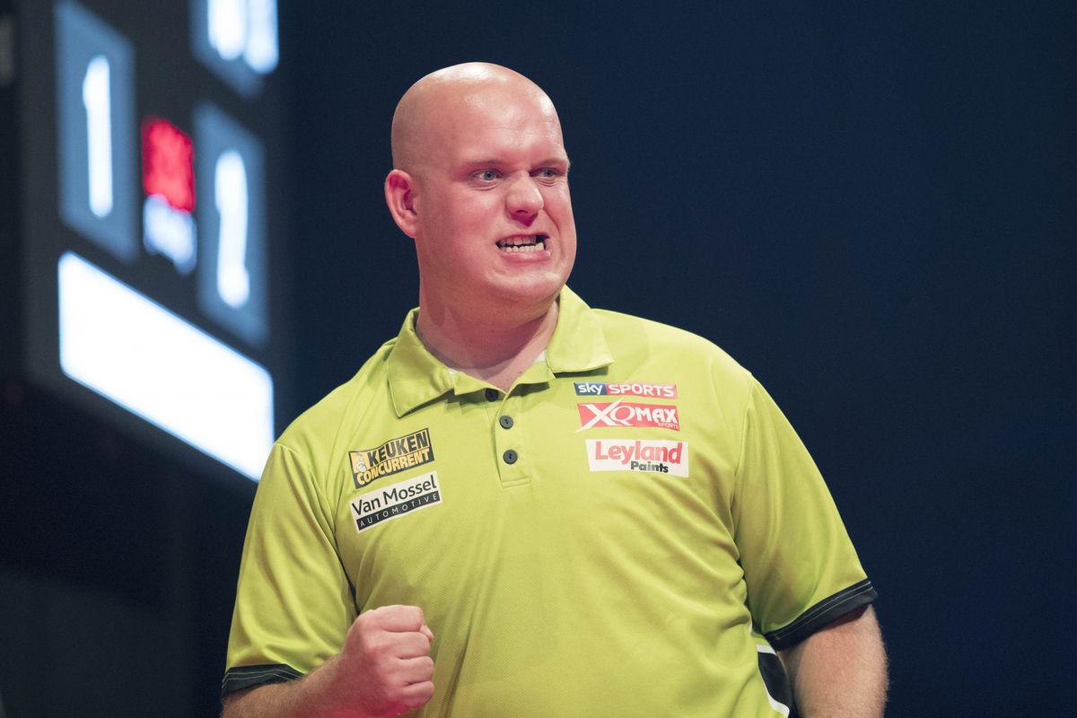 Van Gerwen knalt uit de startblokken maar laat Huybrechts bijna terugkomen