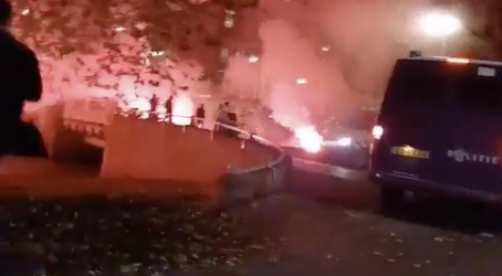 🎥 | Feyenoord-fans zetten Rotterdam in de fik en bekogelen de politie met vuurwerk