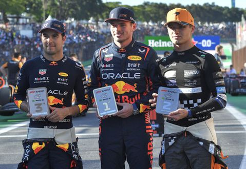 Dit is de startopstelling voor de Formule 1 in Brazilië