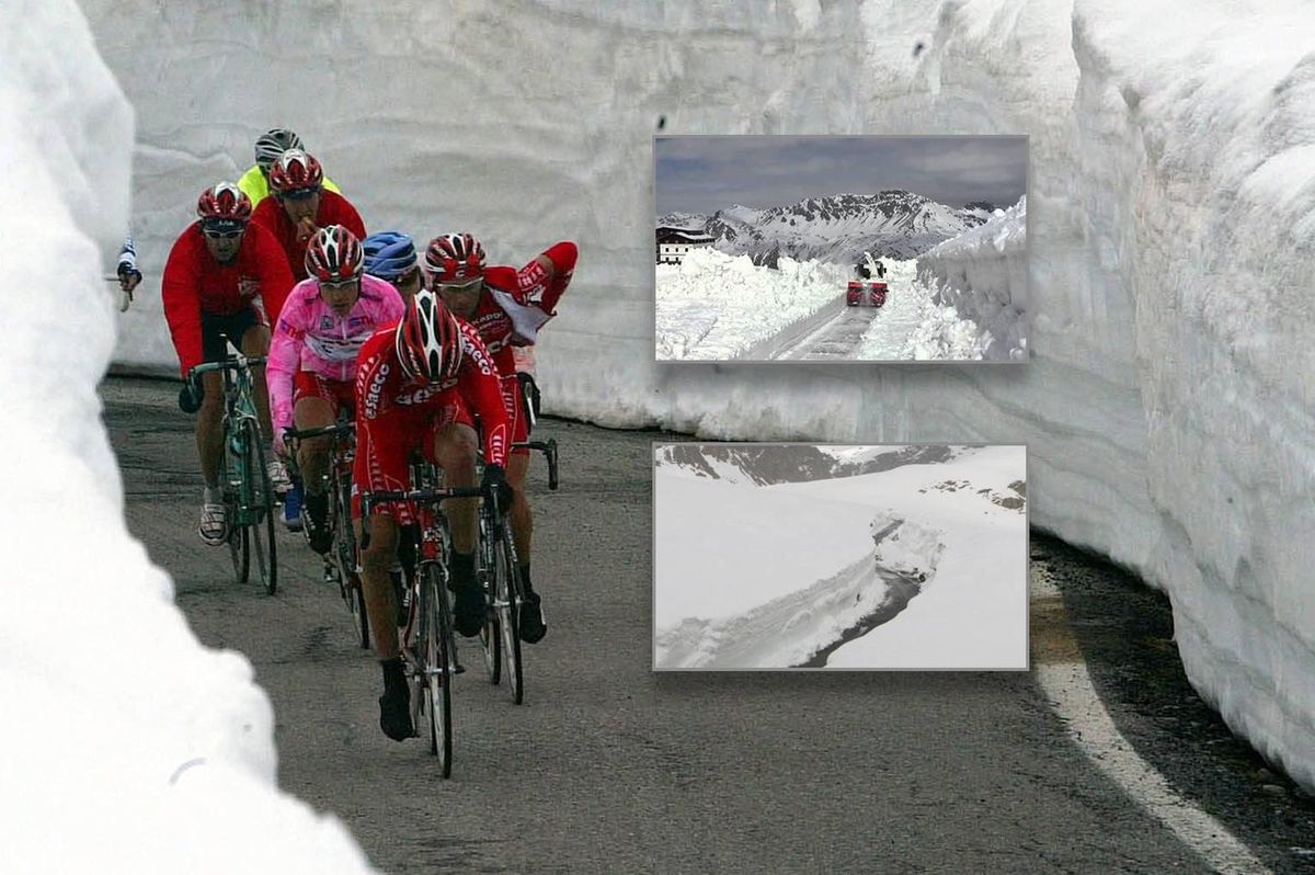Grote zorgen door sneeuwval op belangrijke Giro-bergen