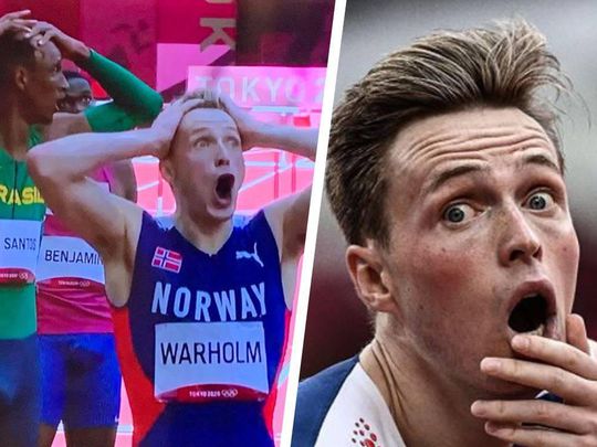 Warholm en Benjamin verbreken allebei wereldrecord in zelfde race: 'Zelfs Bolt komt hier niet boven'