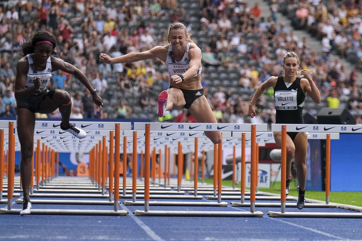 Nadine Visser snelt net boven haar Nederlands record op de 100 meter horden
