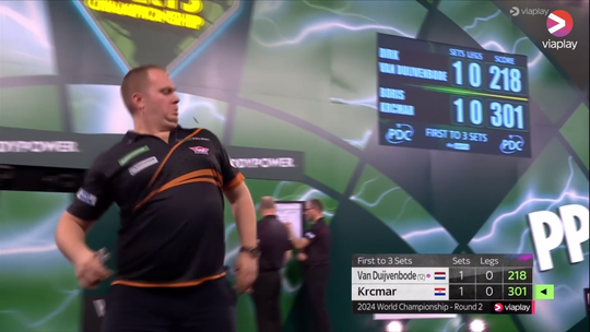 🎥 | Dirk van Duijvenbode was op WK darts aan het vechten met de welbekende Ally Pally-wesp