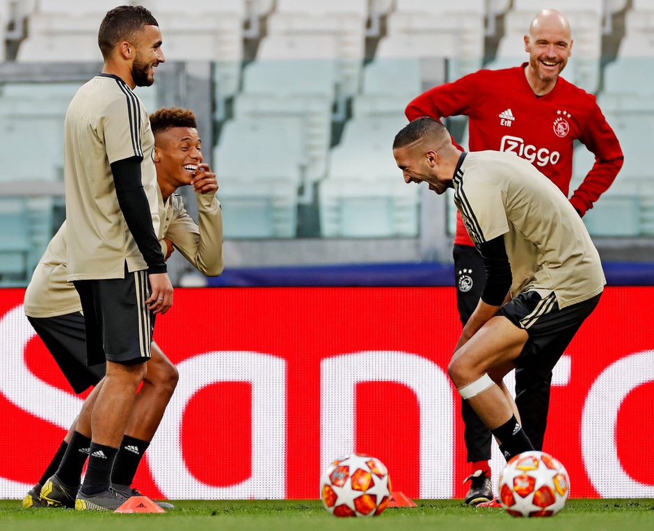Ajax lijkt ontspannen voor return tegen Juventus (foto's)