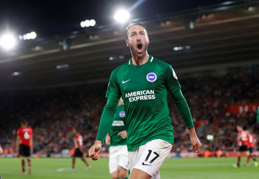 Brighton pakt door pingel in slotfase punt tegen Southampton