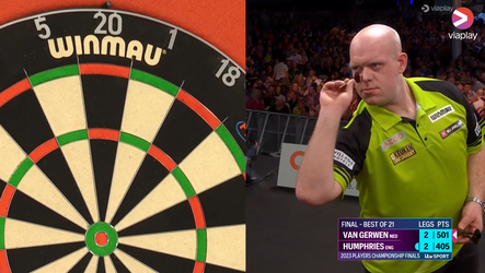 🎥 | Waanzinnig! Michael van Gerwen gooit negendarter in finale PC Finals