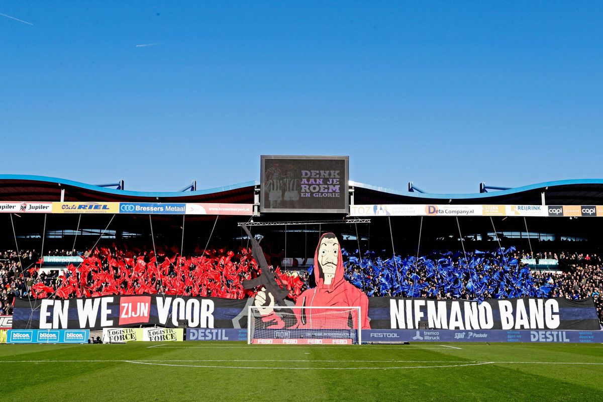 Tilburg Tifosi gaan ook in de Kuip weer verrassen met spandoek