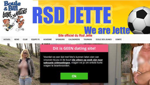 Vreemde 'stand' bij Belgische club: verwarring met pornosite