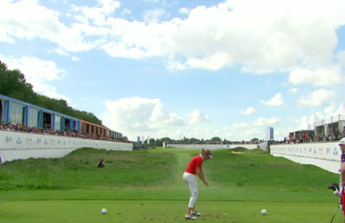 Oud-schaatser Marianne Timmer golft mee op KLM Open: 'Al blij als ik de bal raak' (video)