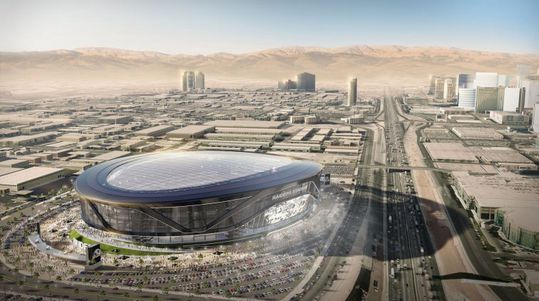 Raiders begonnen aan bouw van nieuw GIGA-stadion in Las Vegas (video)