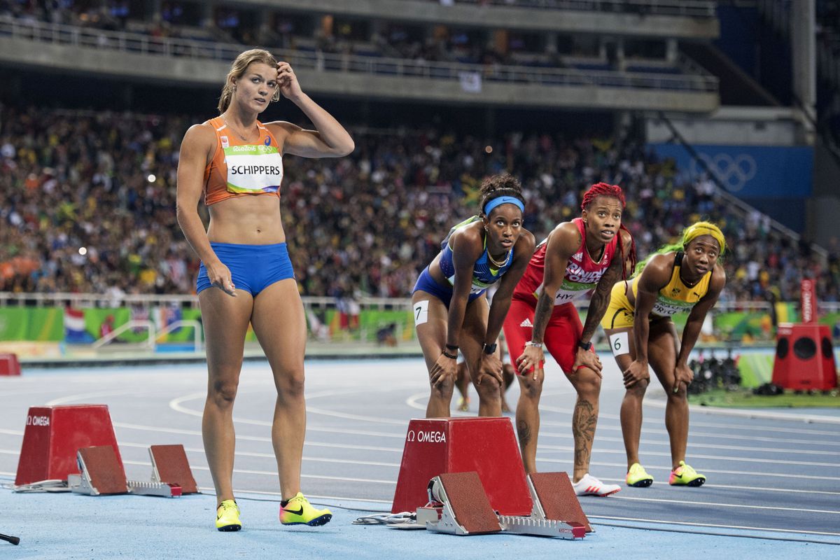 Drama voor Dafne, geen medaille op de 100 meter