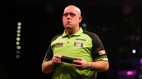 Michael van Gerwen is al na 1 potje klaar op Players Championship 12