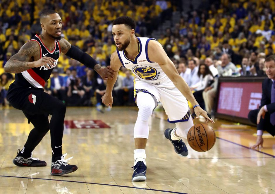 Golden State Warriors begint lekker tegen Blazers in play-offs