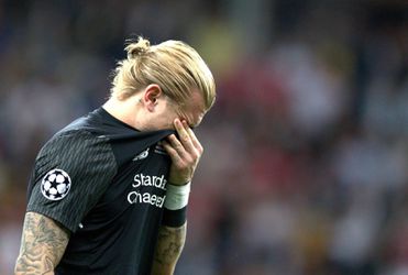 Als dat maar goed gaat: Karius staat in de League Cup-finale noodgedwongen onder de lat