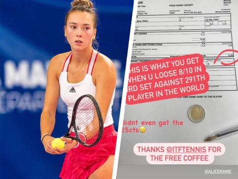 💸 | Bizar! Tennisster verdient in 3 zware sets net iets meer dan 2 euro: 'Trieste realiteit'