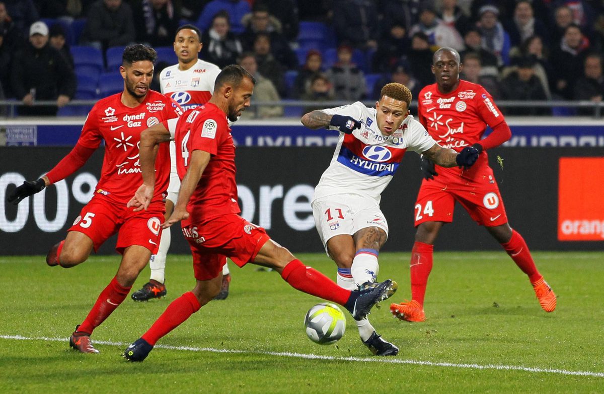 Depay en Lyon weten niet te scoren tegen Montpellier