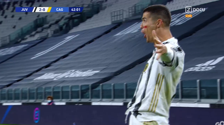 🎥 | Cristiano Ronaldo is weer op dreef: 2 goals in de 1e helft tegen Cagliari