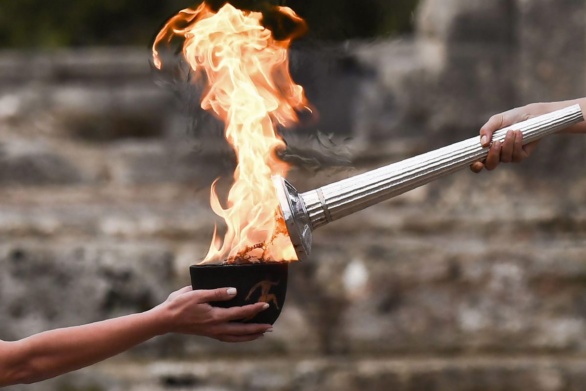De olympische vlam voor Pyeongchang brandt!