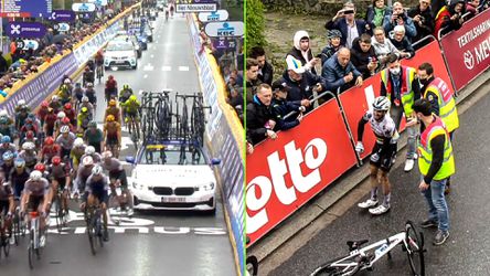 🎥 | Ploegwagen Quick Step schept een aantal renners, onder wie Julian Alaphilippe