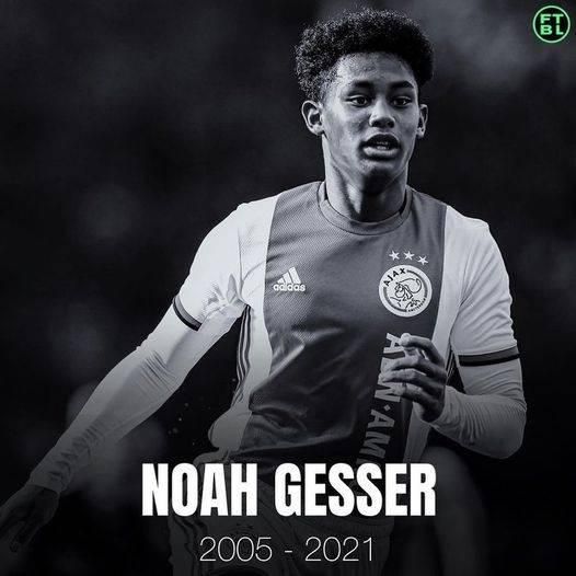 Jeugdspeler van Ajax Noah Gesser (16) overleden bij ernstig verkeersongeval