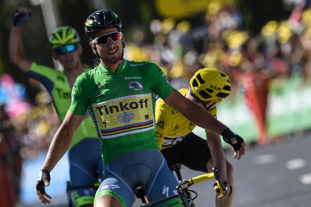 Sagan maakt coup van Froome simpel af