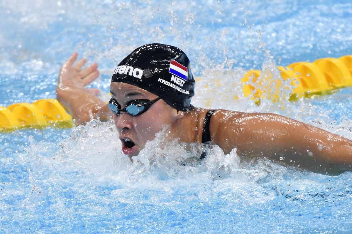 Kromowidjojo redt Oranje-eer met zilver op 50 meter vlinderslag